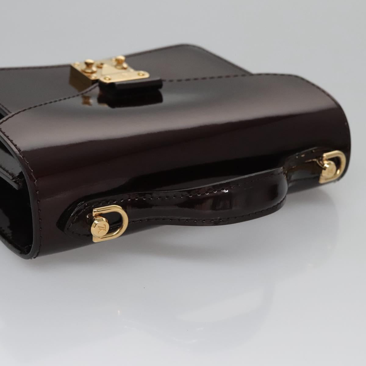 Louis Vuitton Monceau Burgundy Patent Leather Handbag (Pre-Owned)