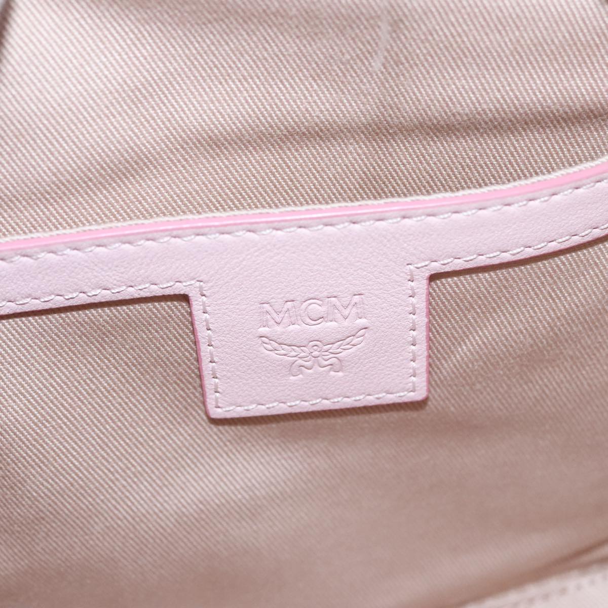 MCM Visetos Pink Canvas Handbag (Pre-Owned)