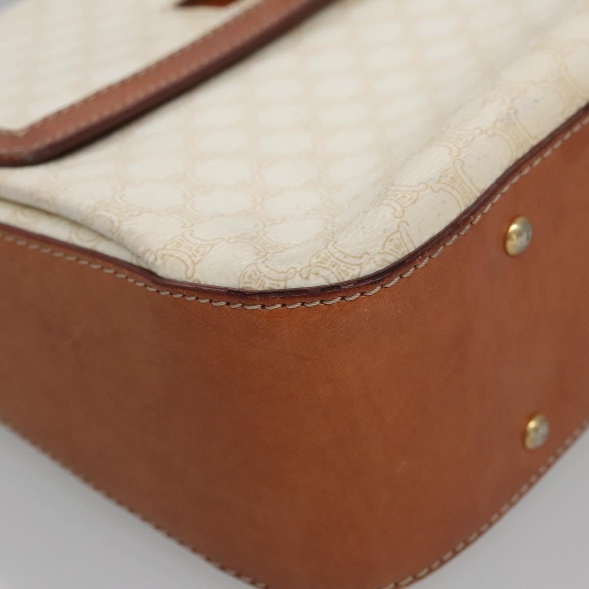 Céline Macadam White Canvas Handbag (Pre-Owned)