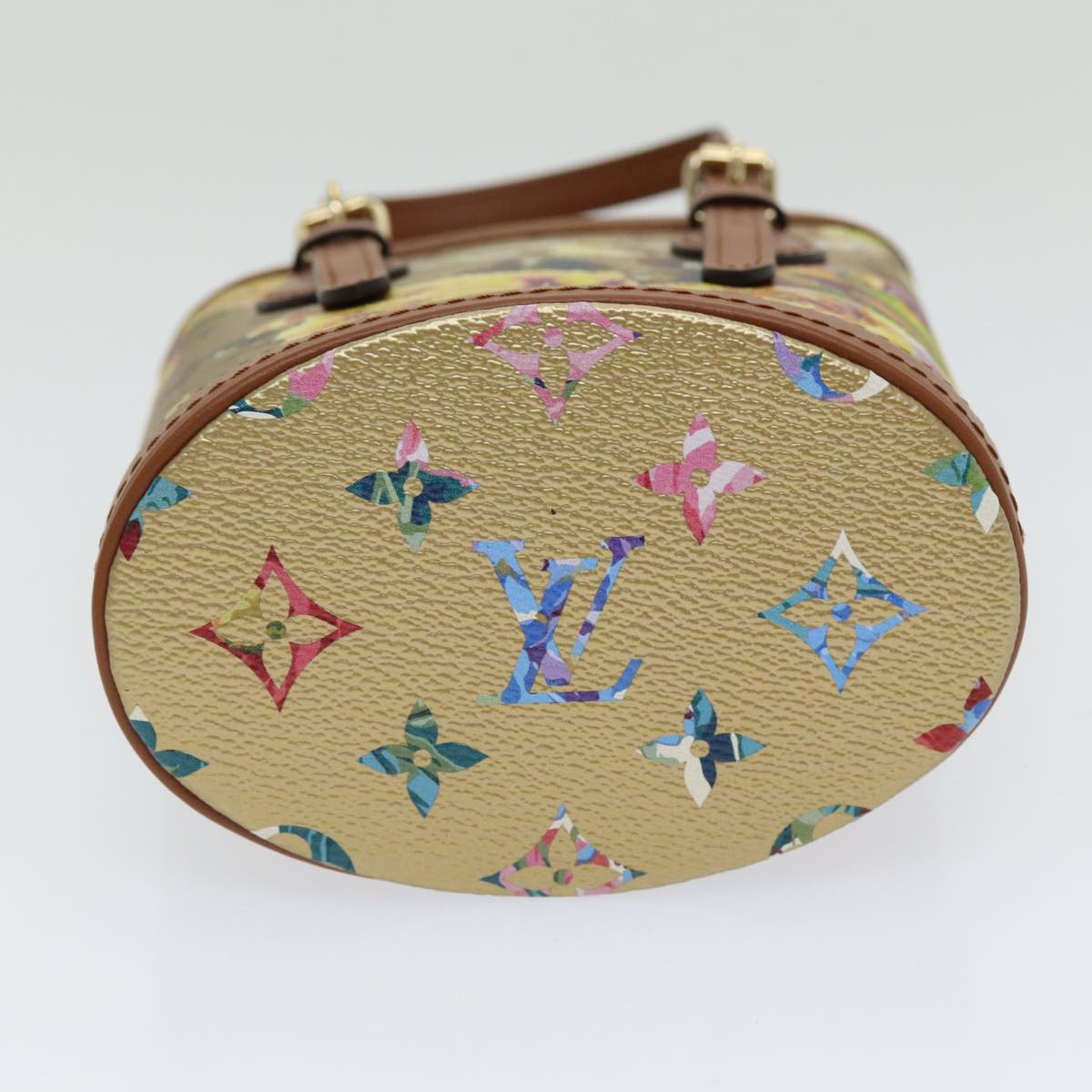 Louis Vuitton Bucket Beige Canvas Shoulder Bag (Pre-Owned)