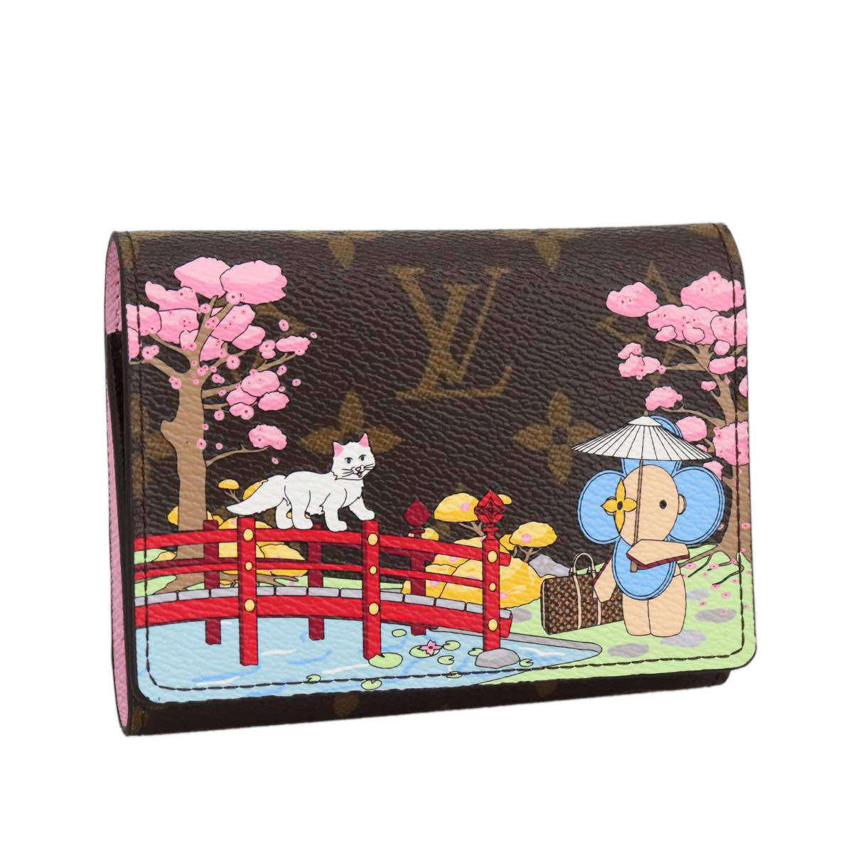 Louis Vuitton Portefeuille Victorine Brown Canvas Wallet (Pre-Owned)