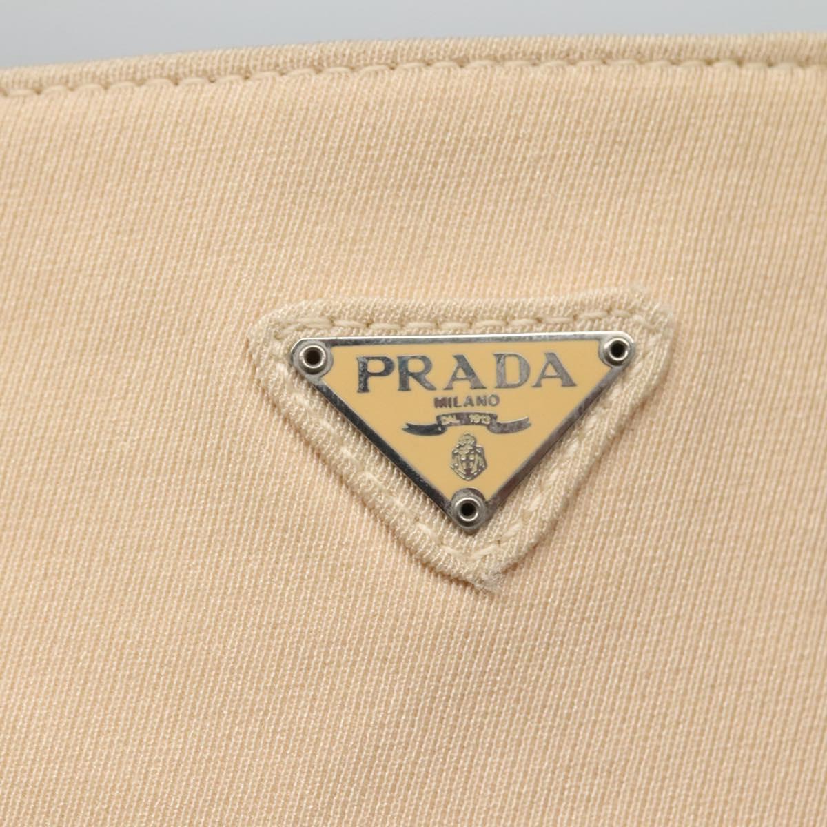Prada Beige Canvas Shoulder Bag (Pre-Owned)