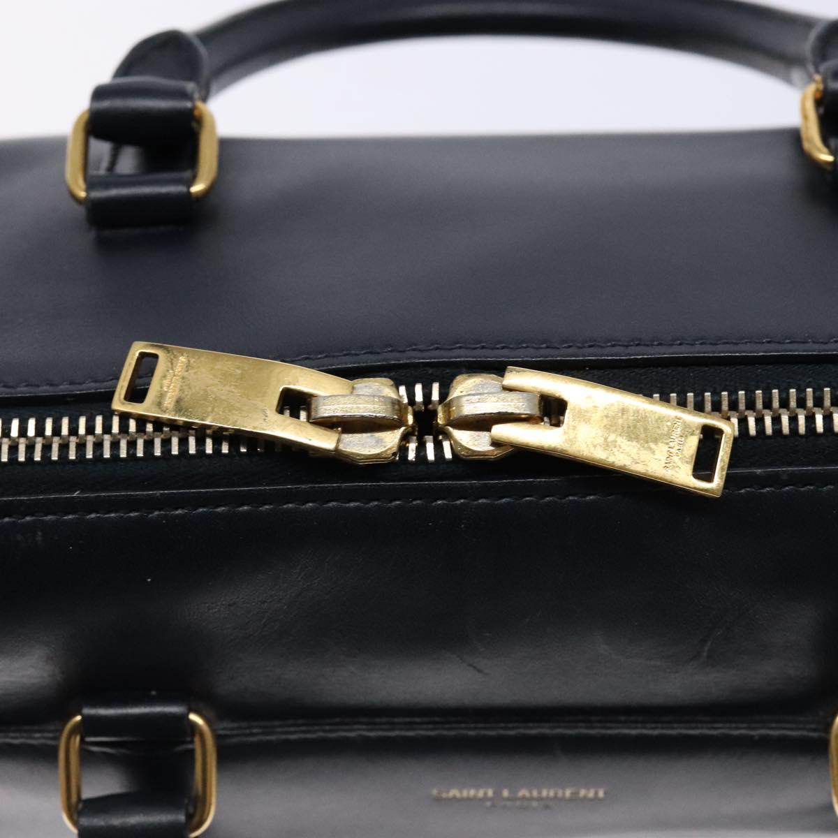 Saint Laurent Baby Duffle Navy Leather Handbag (Pre-Owned)