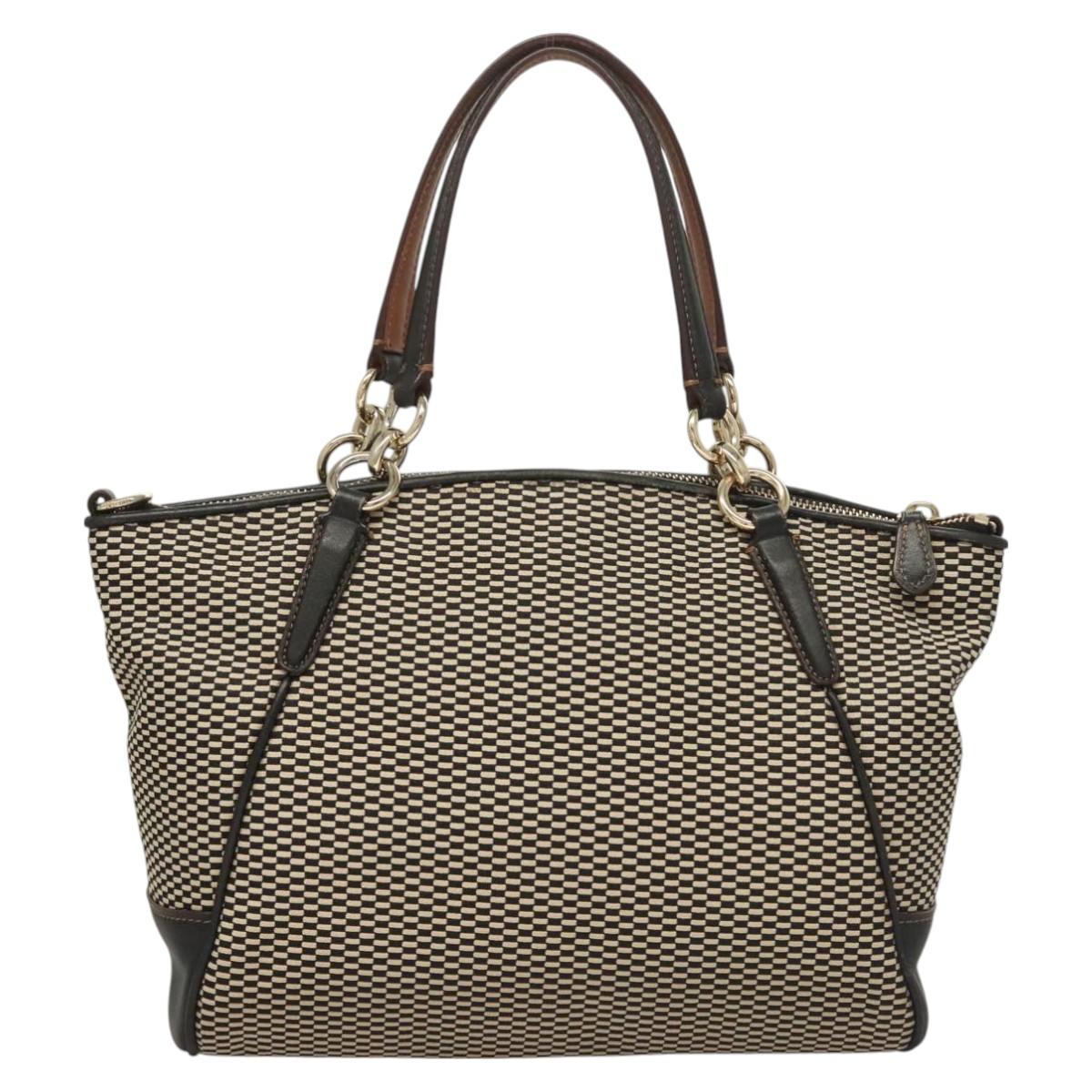Coach Black Canvas Handbag (Pre-Owned)
