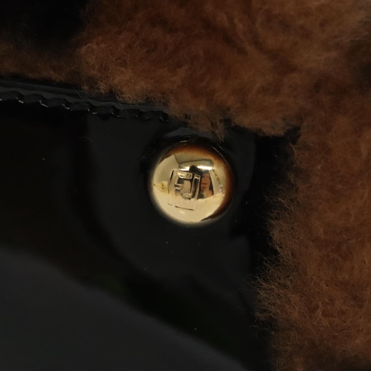 Fendi Peekaboo Brown Fur Handbag (Pre-Owned)