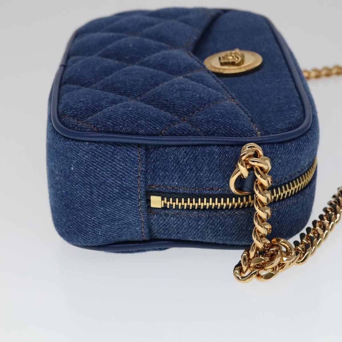 Versace Blue Denim - Jeans Shoulder Bag (Pre-Owned)