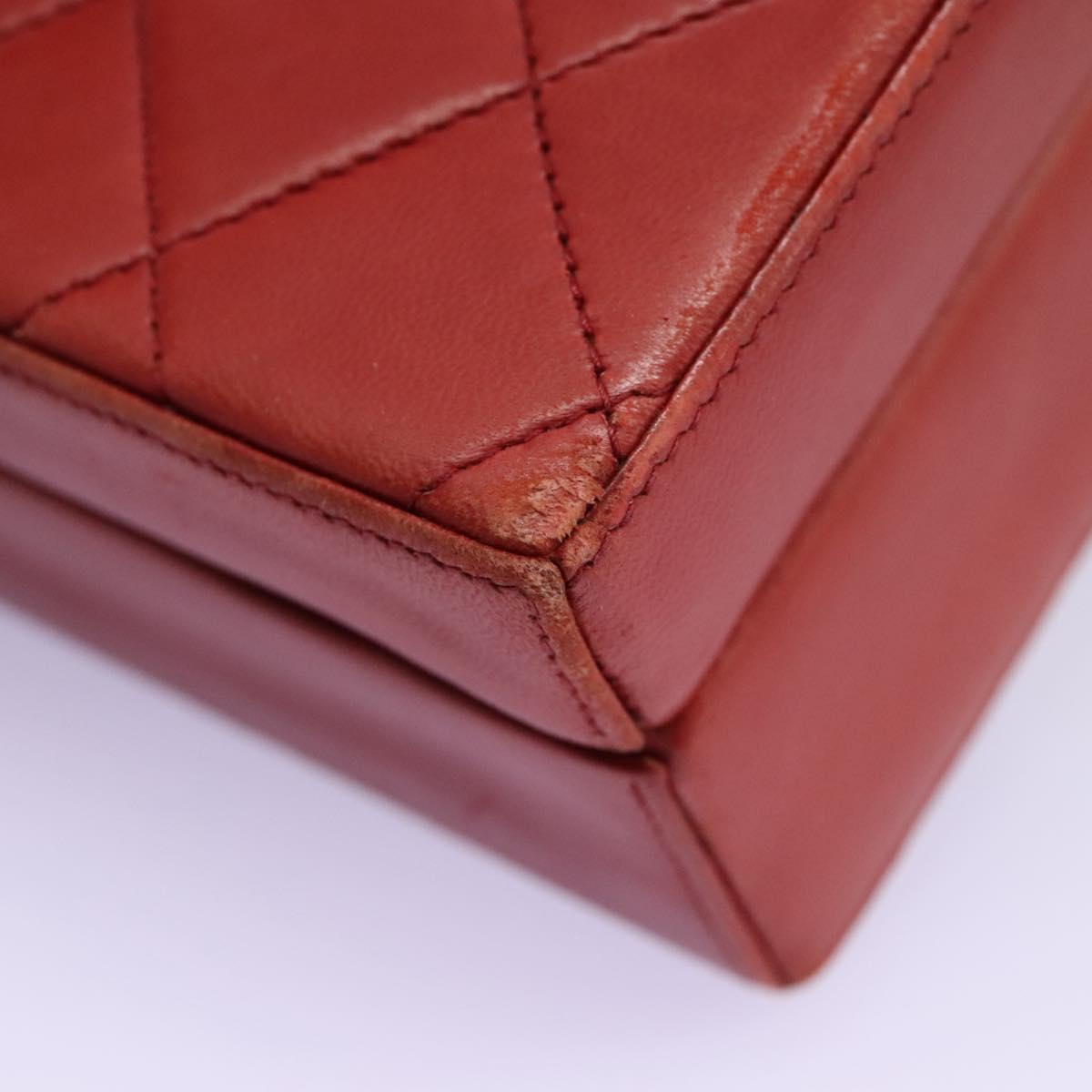 Chanel Cc Red Leather Handbag (Pre-Owned)