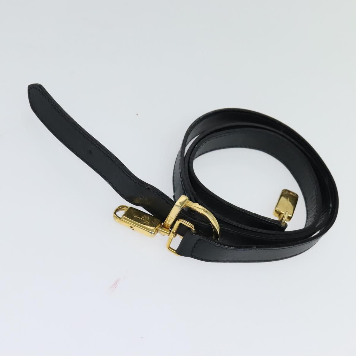 Salvatore Ferragamo Gancini Black Leather Handbag (Pre-Owned)
