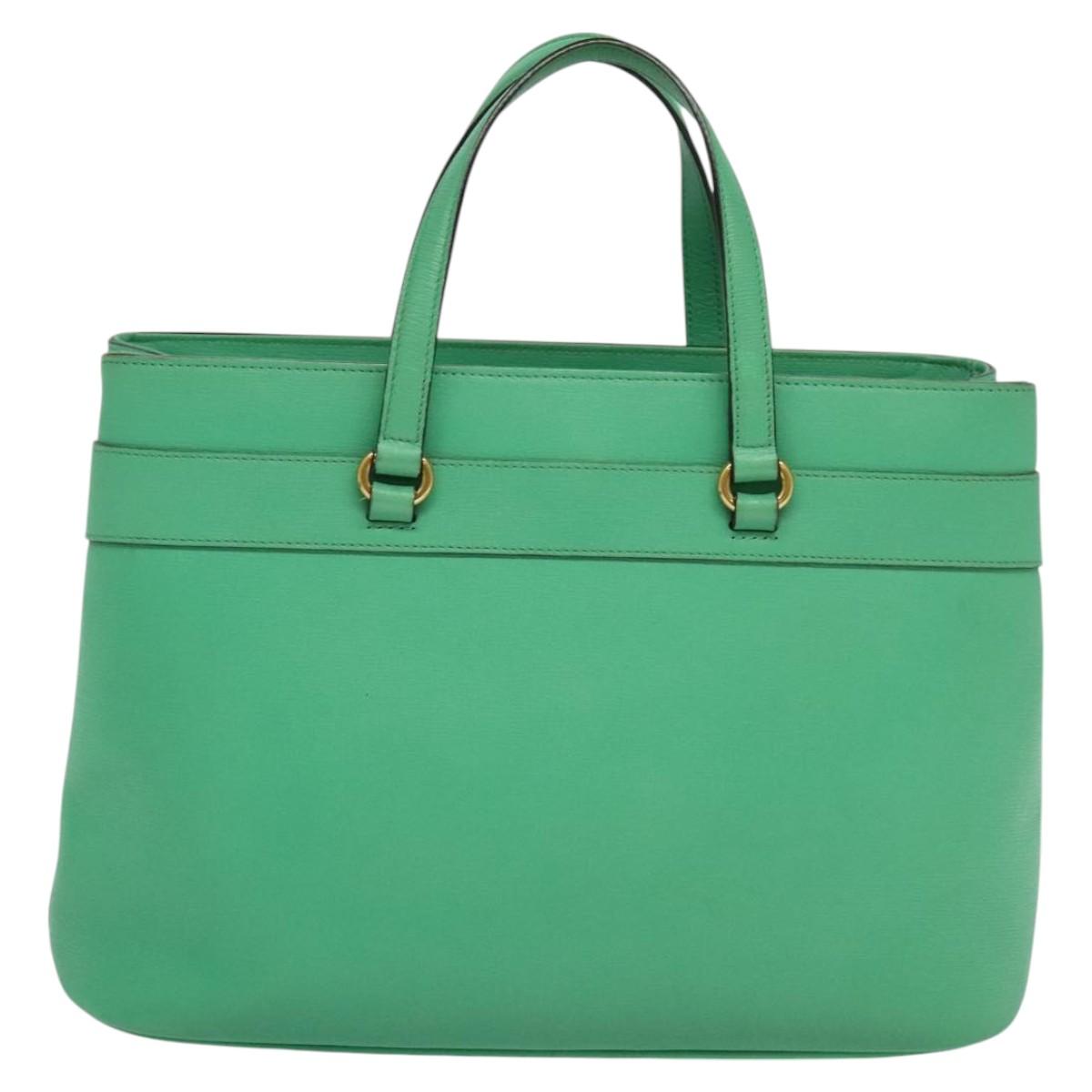 Gucci Britt Green Leather Handbag (Pre-Owned)
