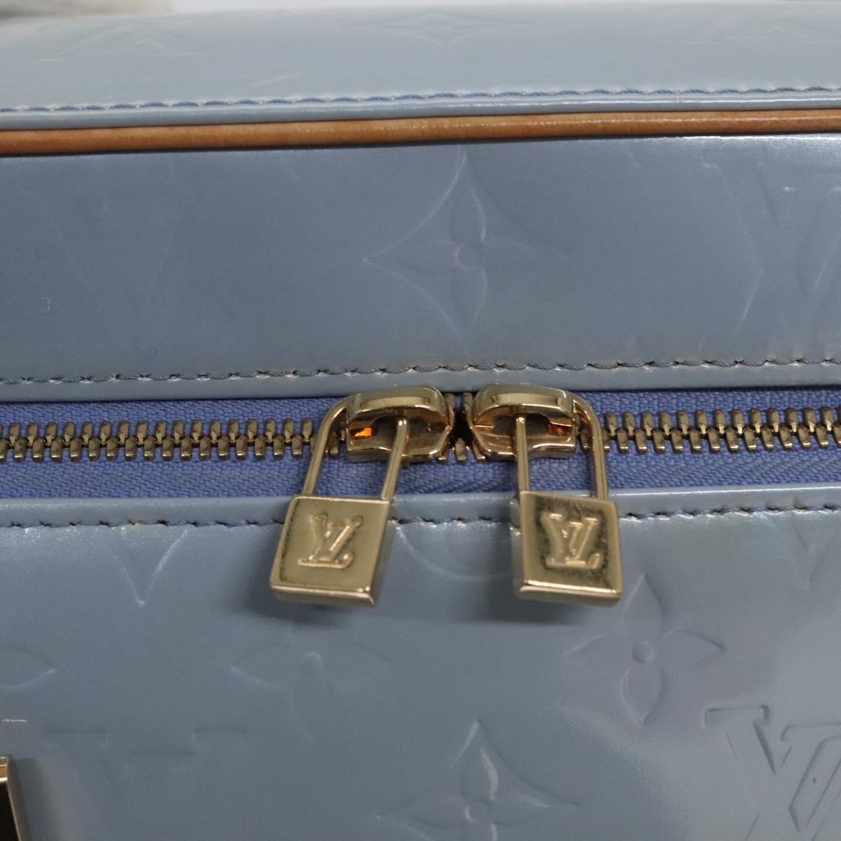 Louis Vuitton Sullivan Blue Patent Leather Handbag (Pre-Owned)