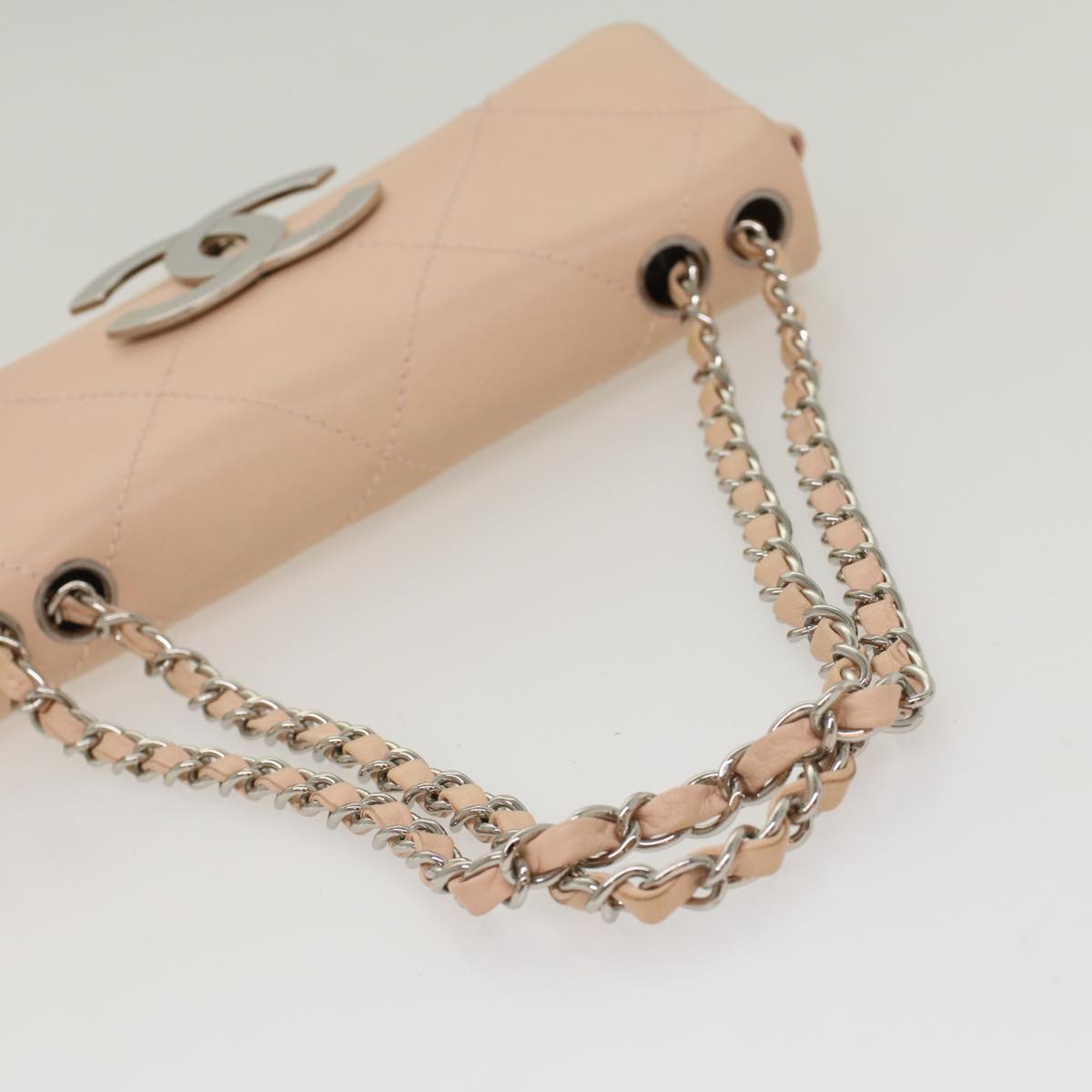 Chanel Cc Pink Leather Shoulder Bag (Pre-Owned)