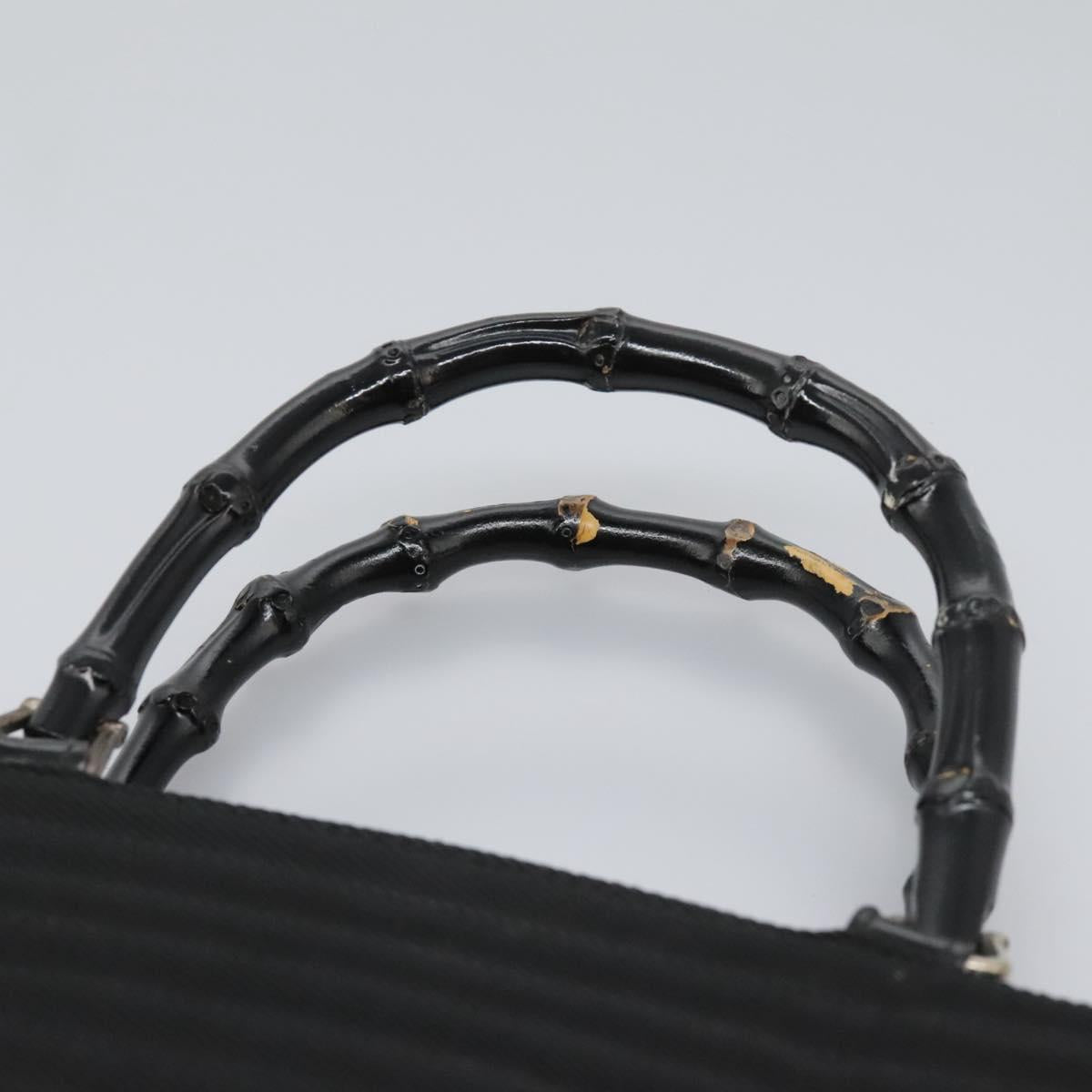 Gucci Bamboo Black Canvas Handbag (Pre-Owned)