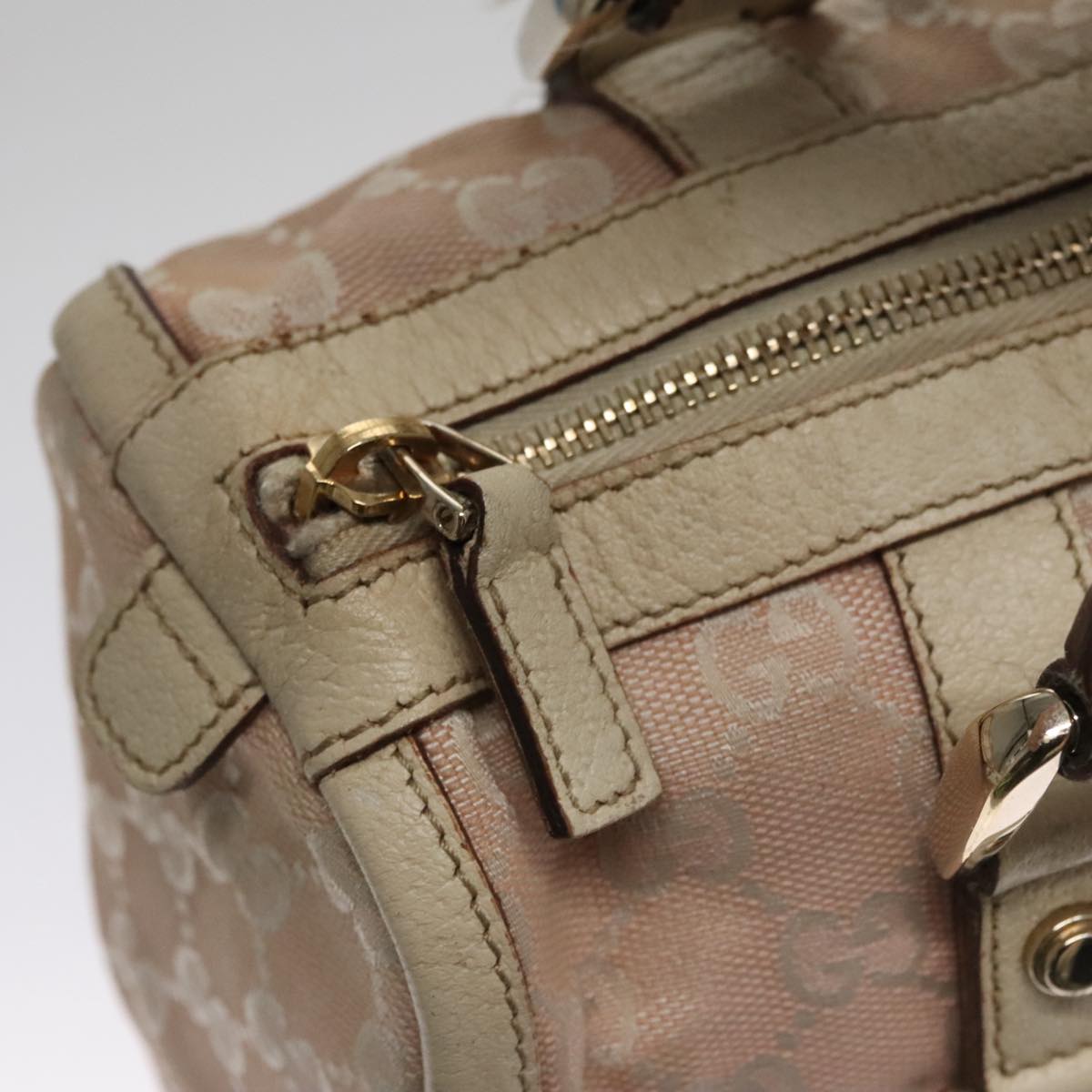 Gucci Gg Canvas Pink Canvas Handbag (Pre-Owned)