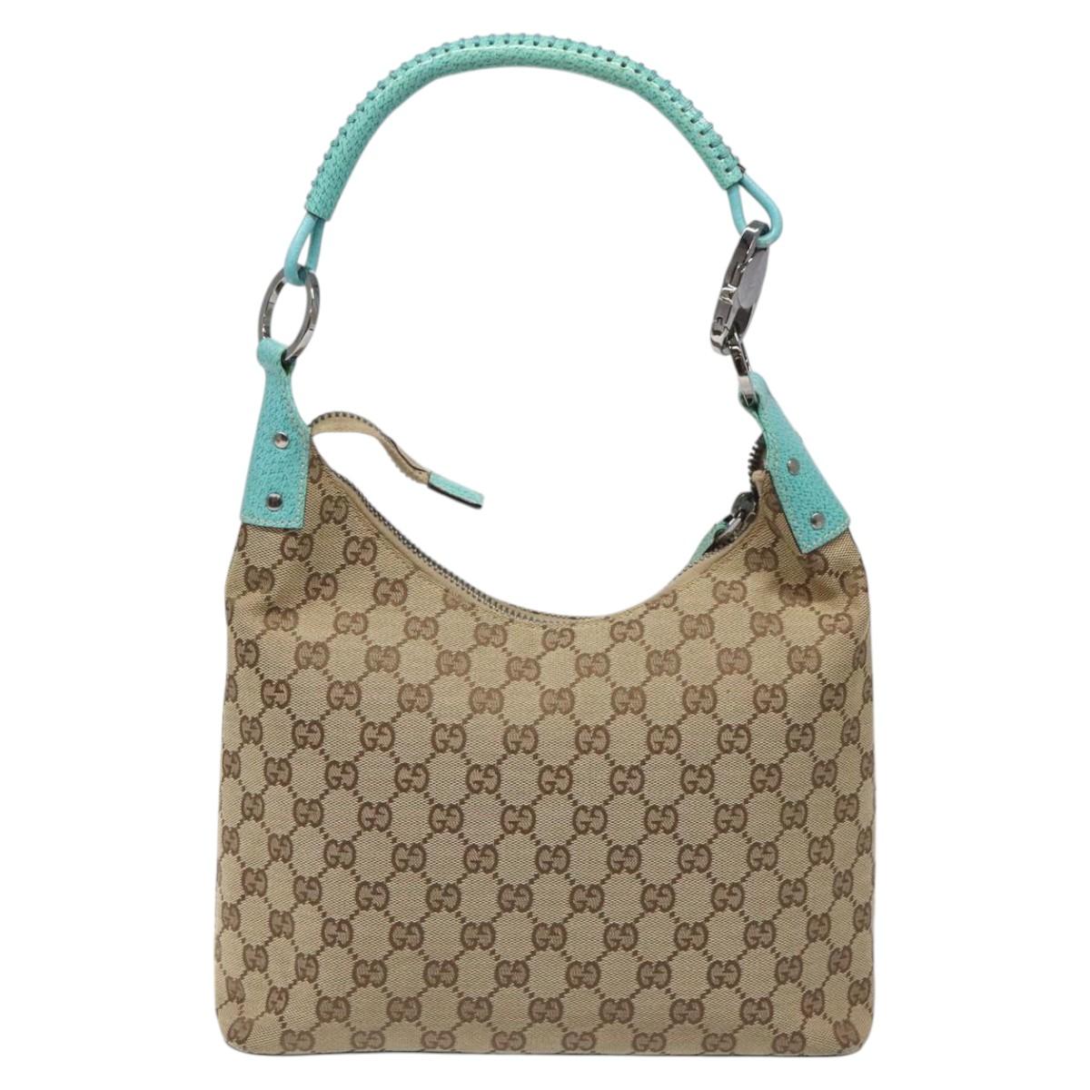 Gucci Beige Canvas Shoulder Bag (Pre-Owned)