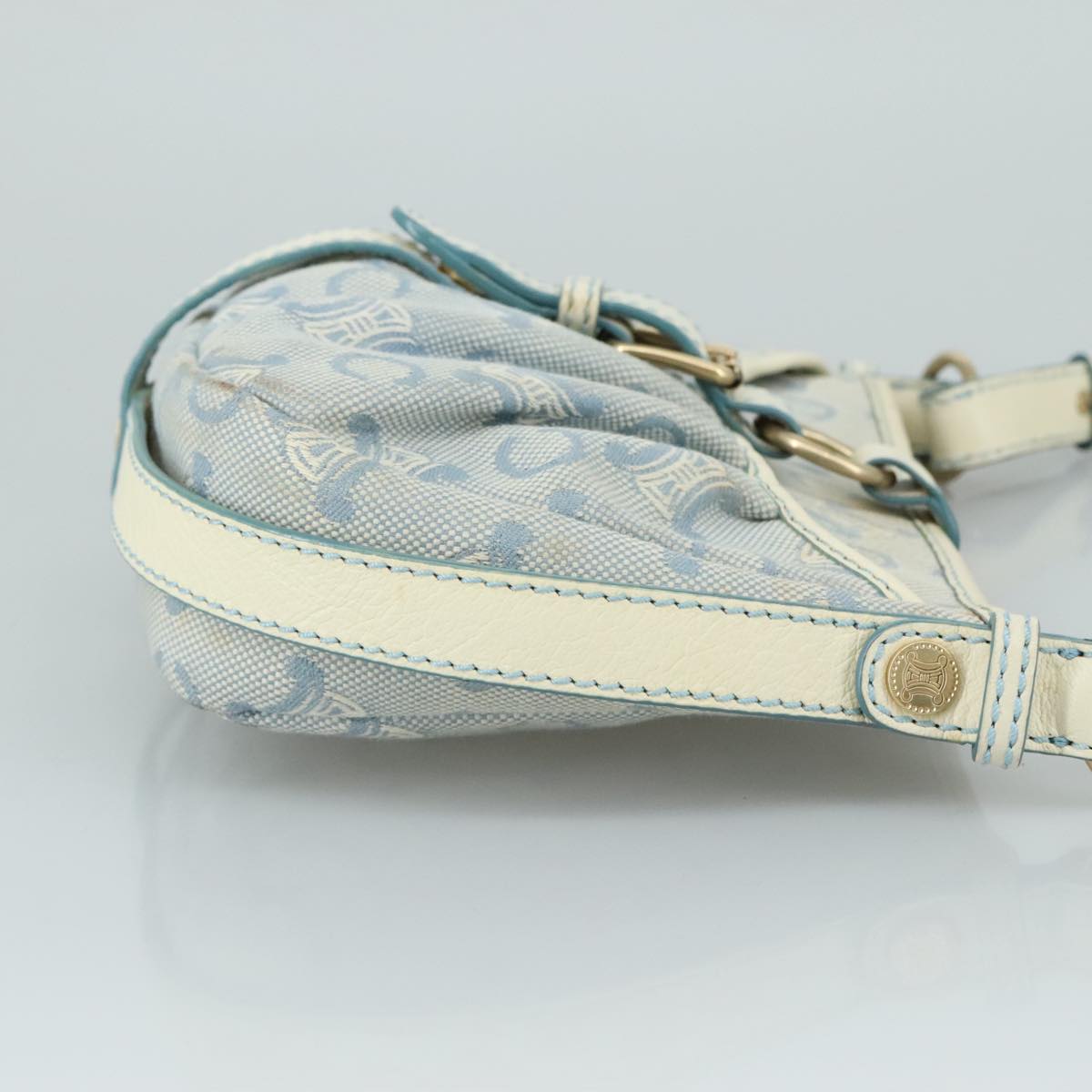 Céline Macadam Blue Canvas Shoulder Bag (Pre-Owned)