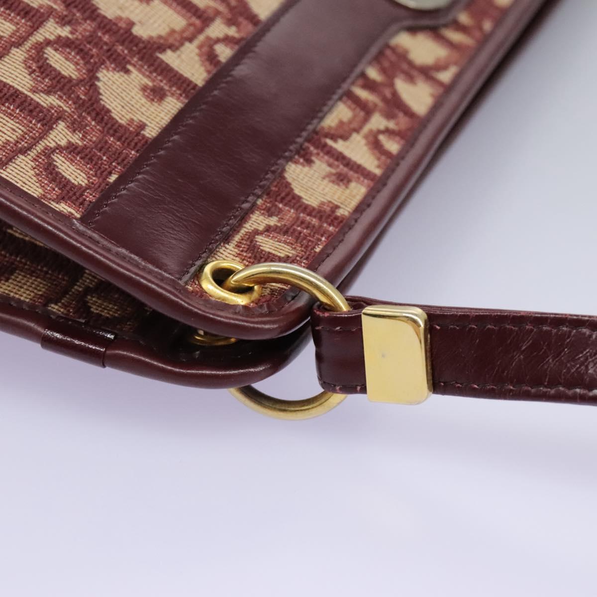 Dior Trotter Red Canvas Shoulder Bag (Pre-Owned)