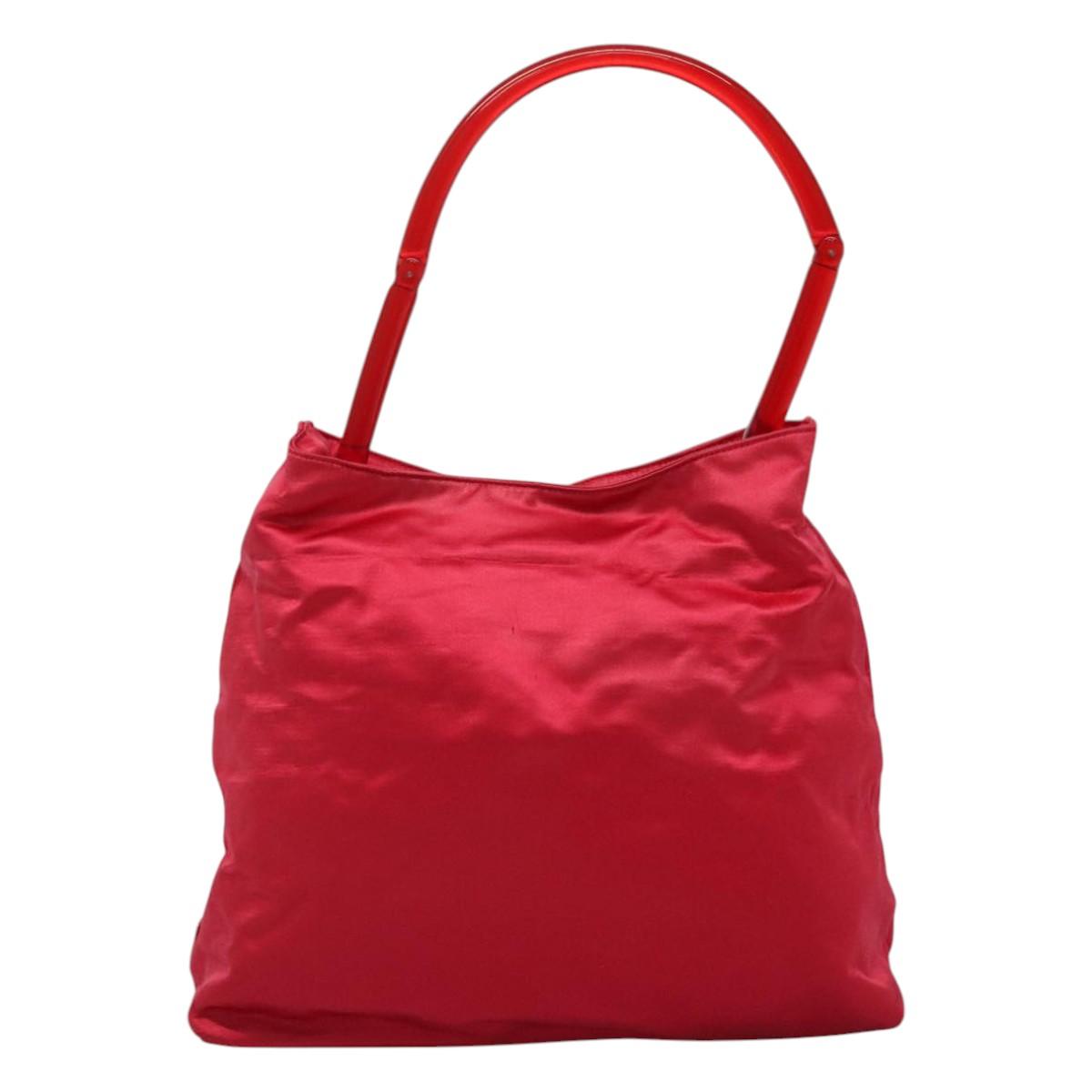 Prada Tessuto Pink Synthetic Shoulder Bag (Pre-Owned)
