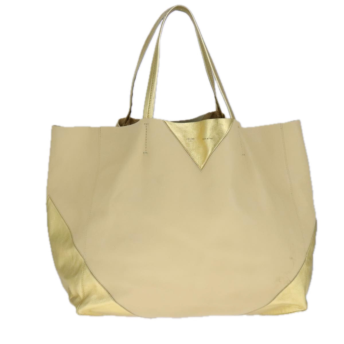 Céline Cabas Beige Leather Tote Bag (Pre-Owned)