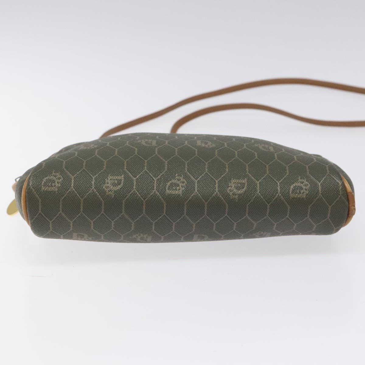 Dior Honeycomb Green Canvas Shoulder Bag (Pre-Owned)