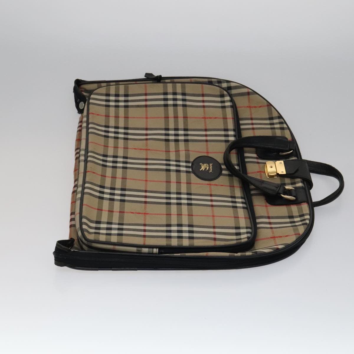 Burberry Nova Check Beige Canvas Travel Bag (Pre-Owned)