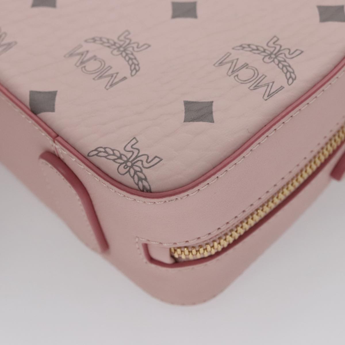 MCM Visetos Pink Canvas Handbag (Pre-Owned)