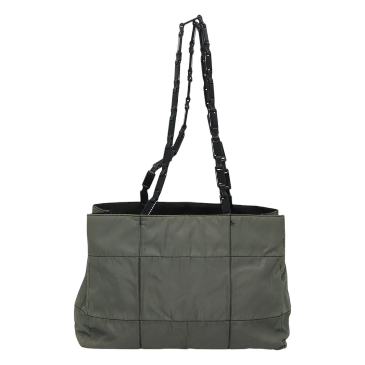 Prada Tessuto Grey Synthetic Tote Bag (Pre-Owned)