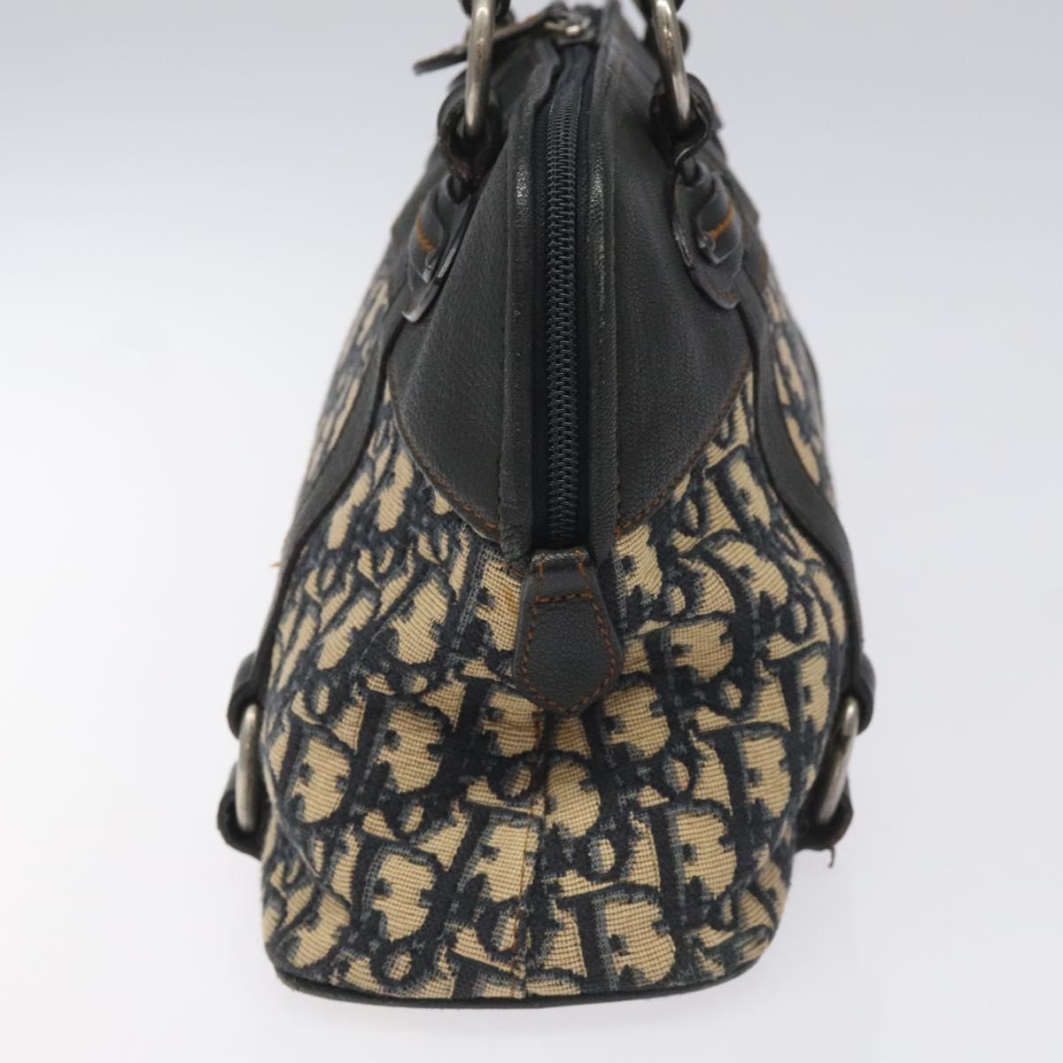 Dior Trotter Navy Canvas Handbag (Pre-Owned)