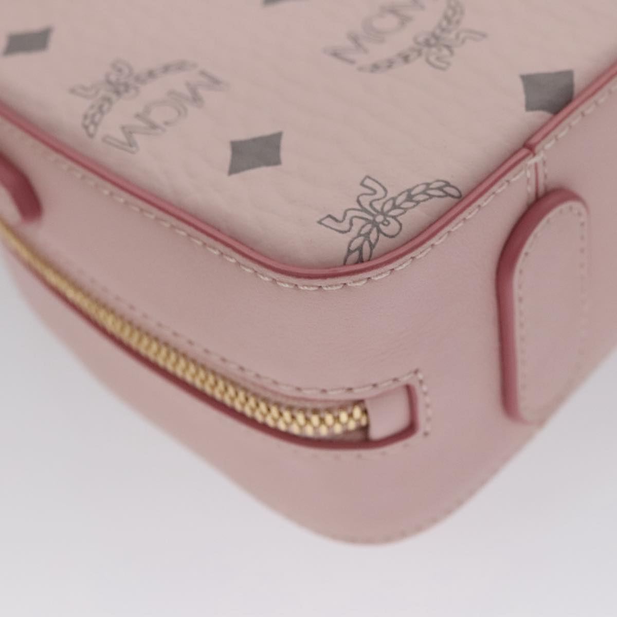 MCM Visetos Pink Canvas Handbag (Pre-Owned)