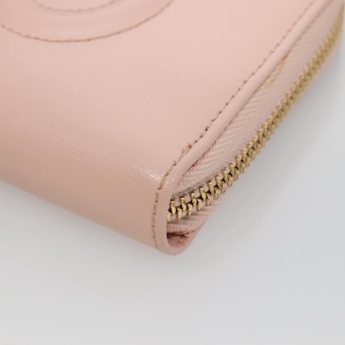 Salvatore Ferragamo Gancio Pink Leather Wallet (Pre-Owned)