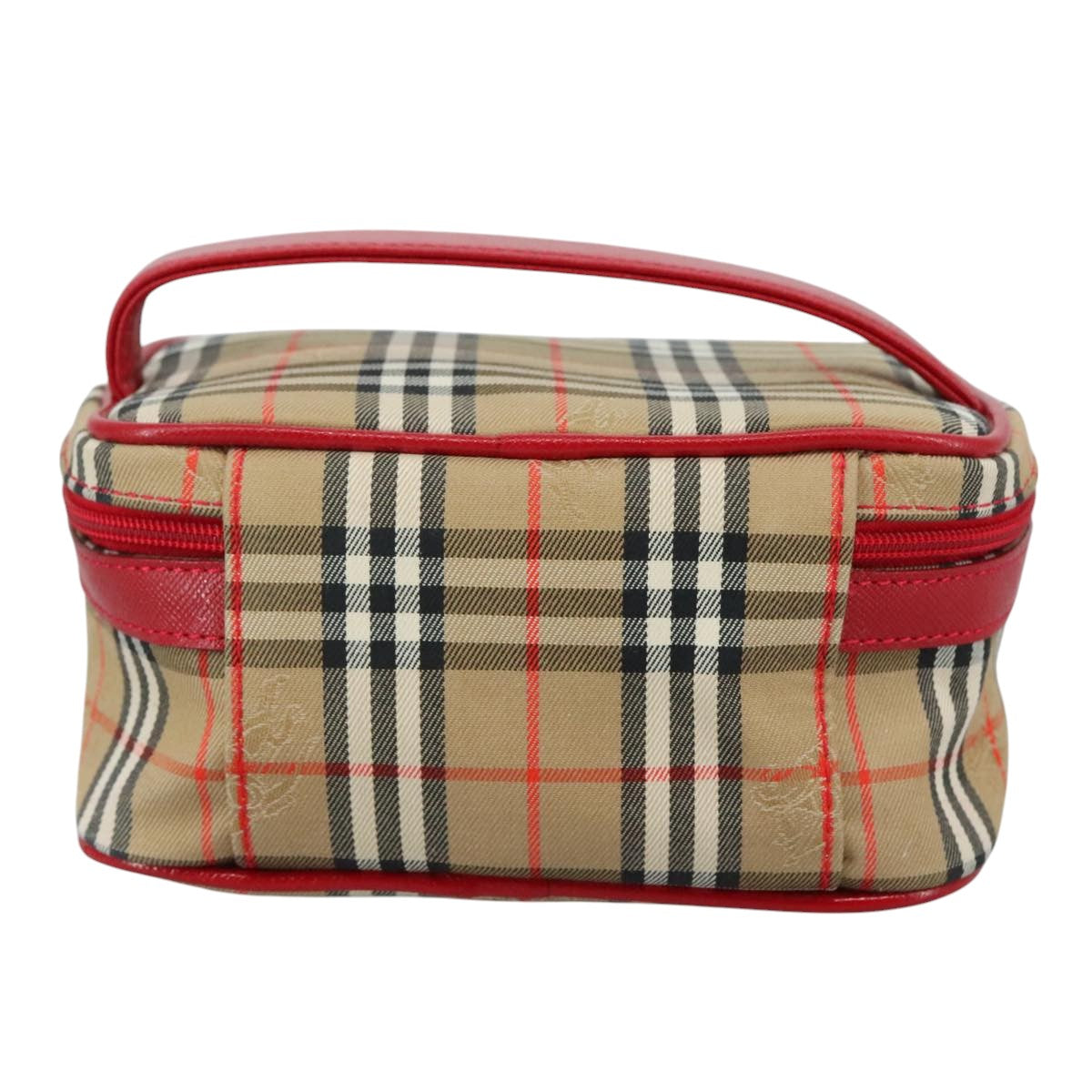 Burberry Nova Check Beige Canvas Handbag (Pre-Owned)