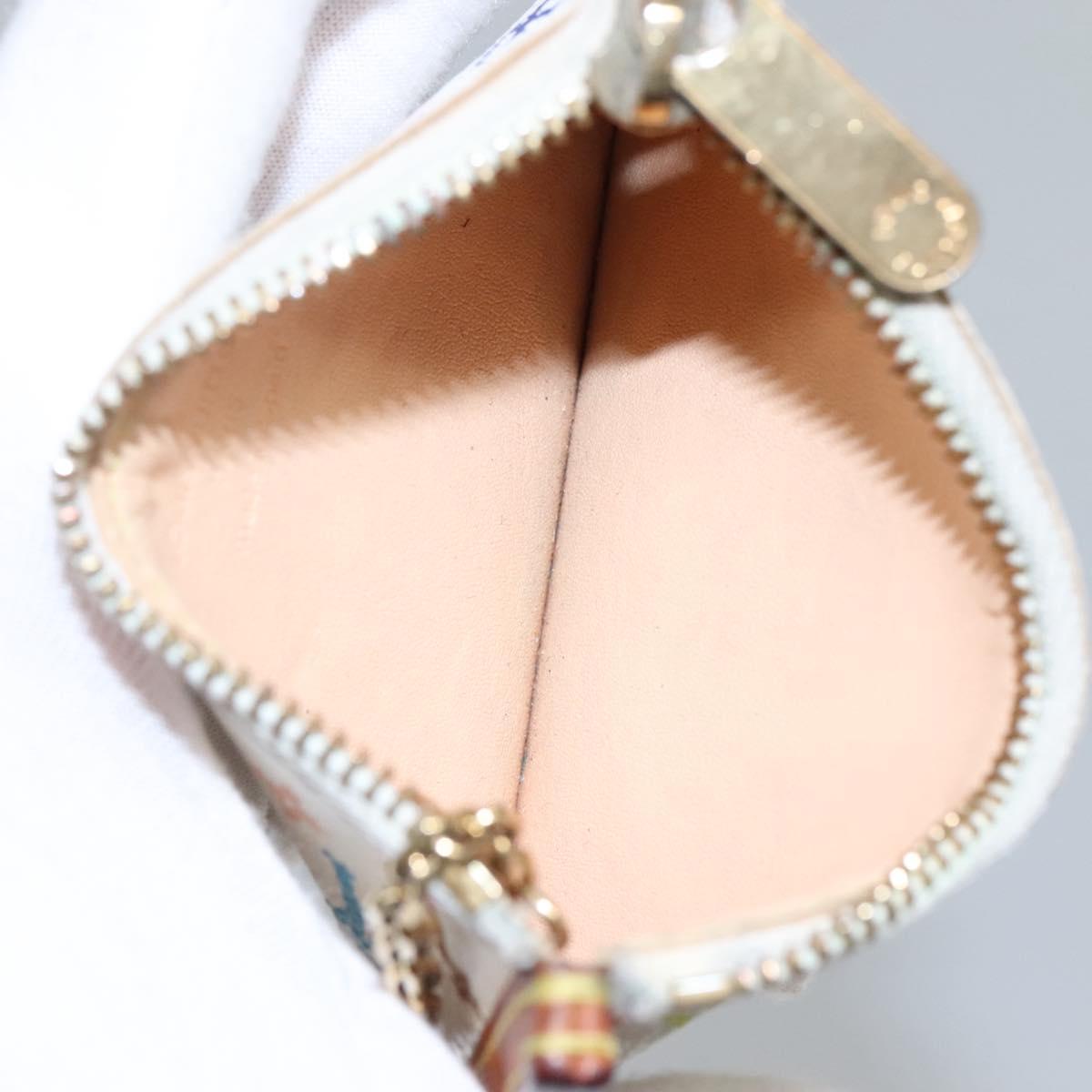 Louis Vuitton Pochette Clés White Canvas Wallet (Pre-Owned)