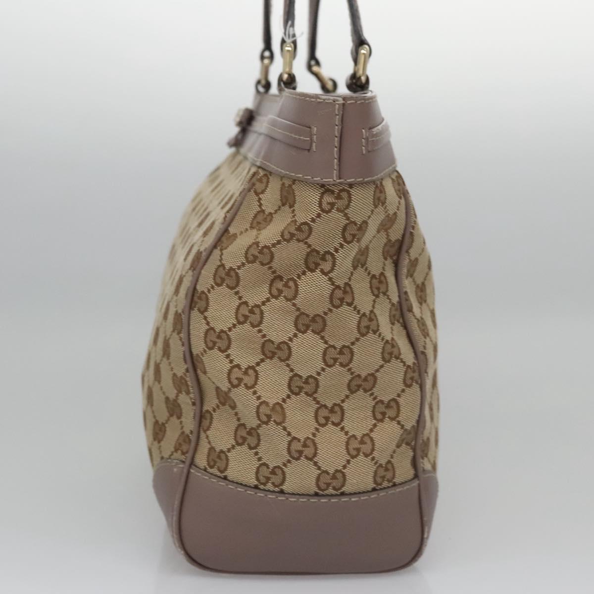 Gucci Gg Canvas Beige Canvas Tote Bag (Pre-Owned)