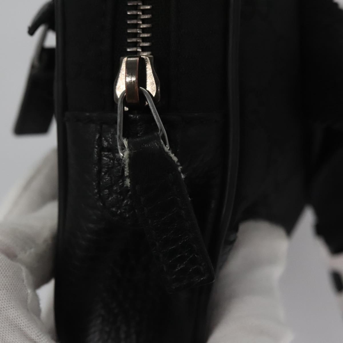 Gucci Gg Canvas Black Canvas Shoulder Bag (Pre-Owned)