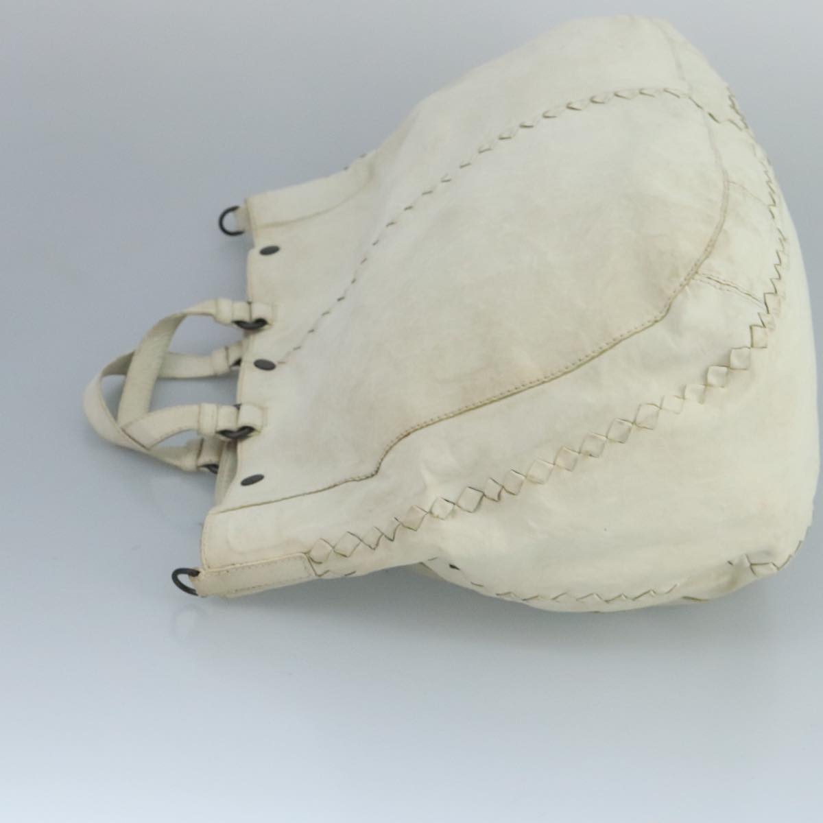 Bottega Veneta Cervo White Leather Tote Bag (Pre-Owned)