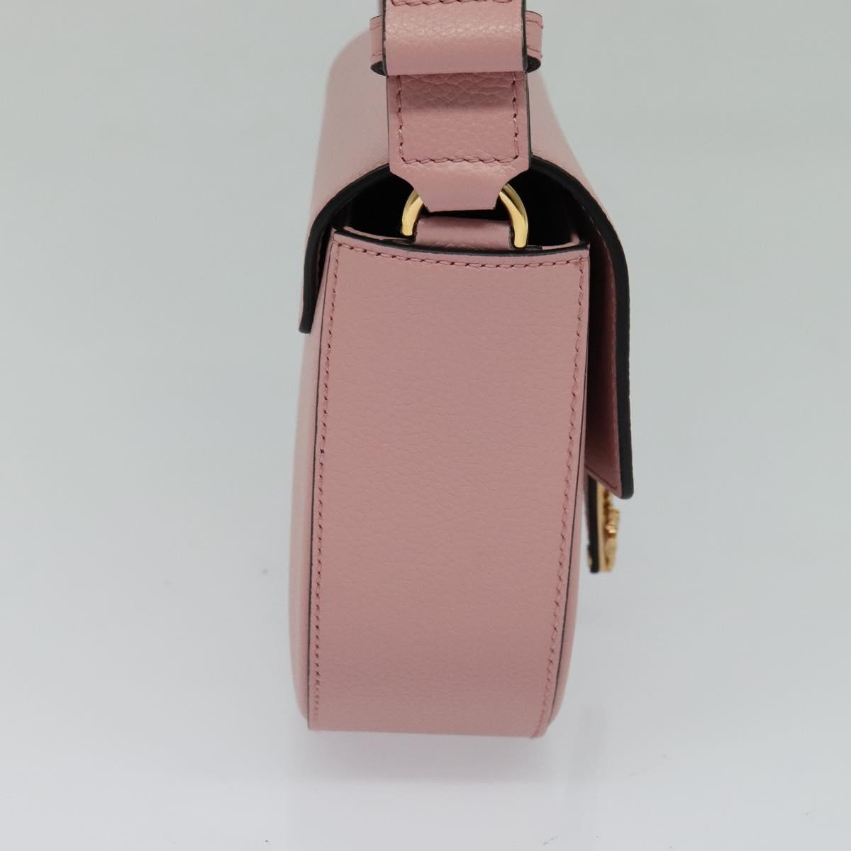 Versace Pink Leather Shoulder Bag (Pre-Owned)