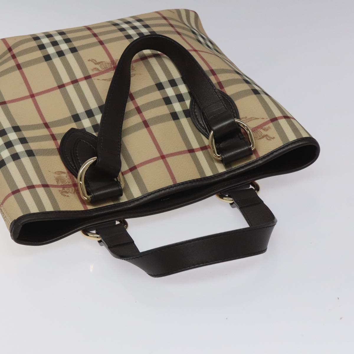 Burberry Nova Check Beige Canvas Tote Bag (Pre-Owned)
