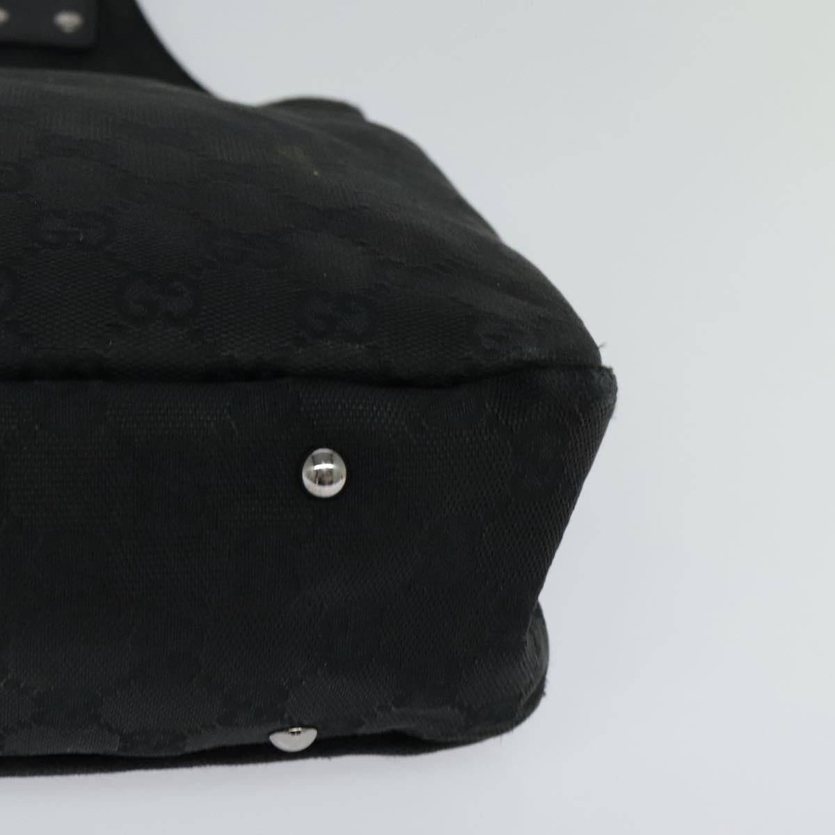 Gucci Gg Canvas Black Canvas Shoulder Bag (Pre-Owned)