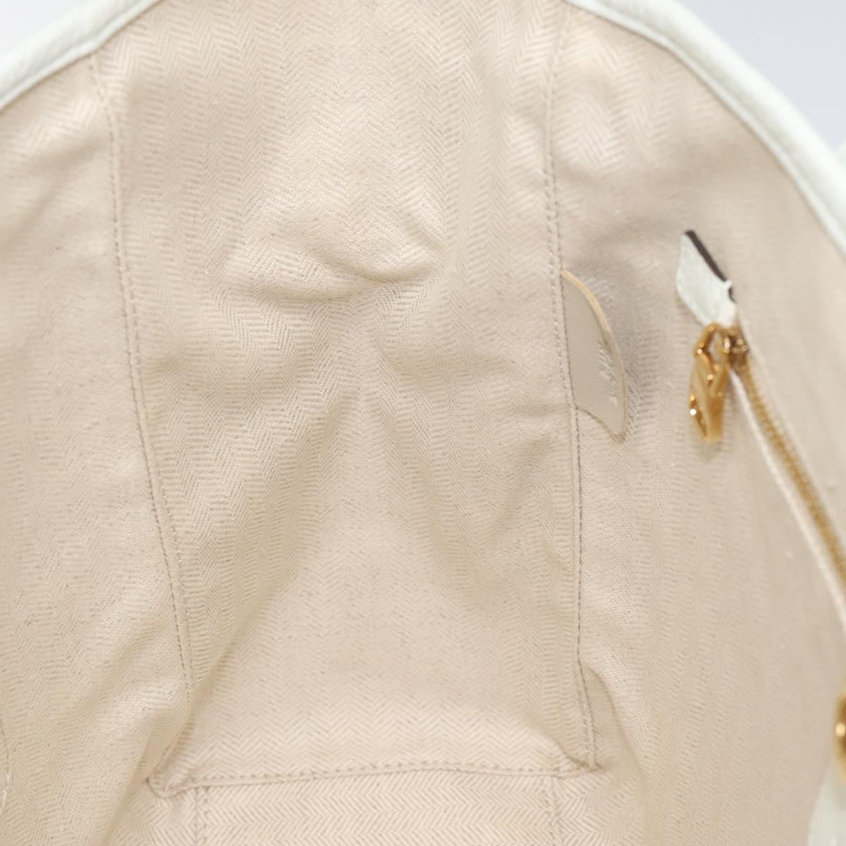 Loewe T Shopper White Leather Tote Bag (Pre-Owned)