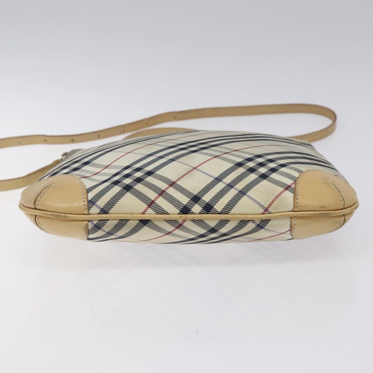 Burberry Nova Check Beige Synthetic Shoulder Bag (Pre-Owned)
