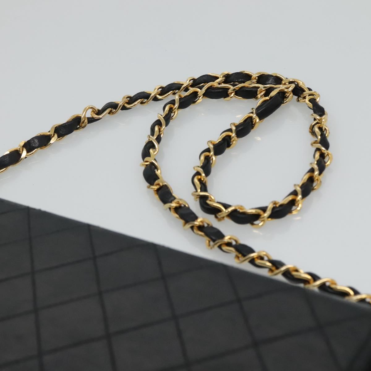 Chanel Wallet On Chain Black Leather Shoulder Bag (Pre-Owned)