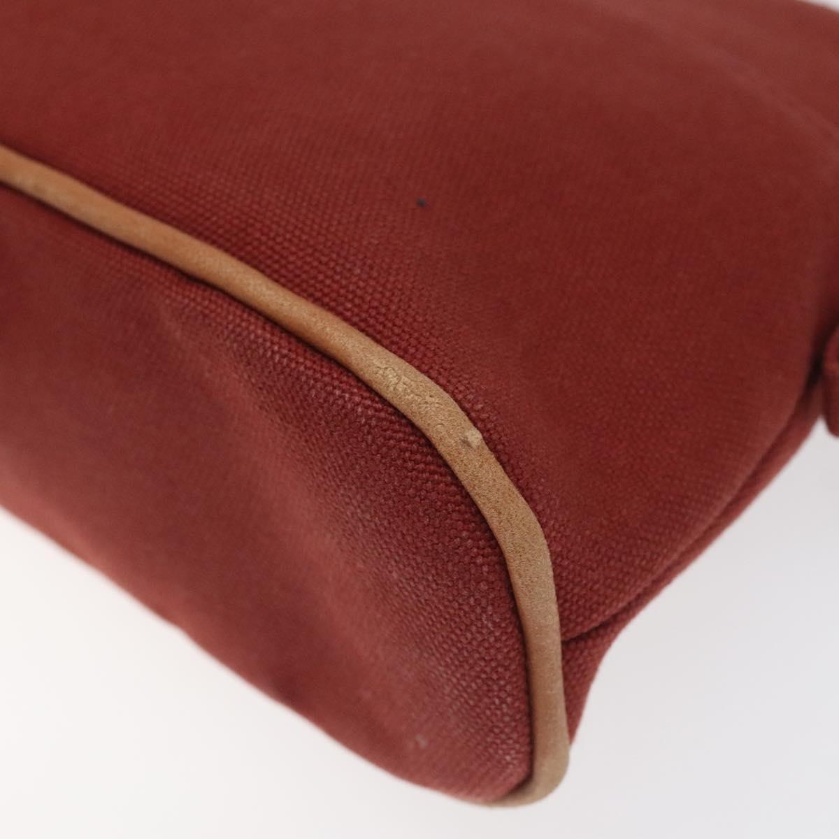 Hermès Bolide Burgundy Canvas Clutch Bag (Pre-Owned)