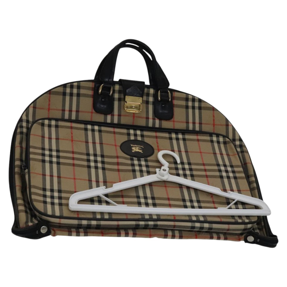 Burberry Nova Check Beige Canvas Travel Bag (Pre-Owned)