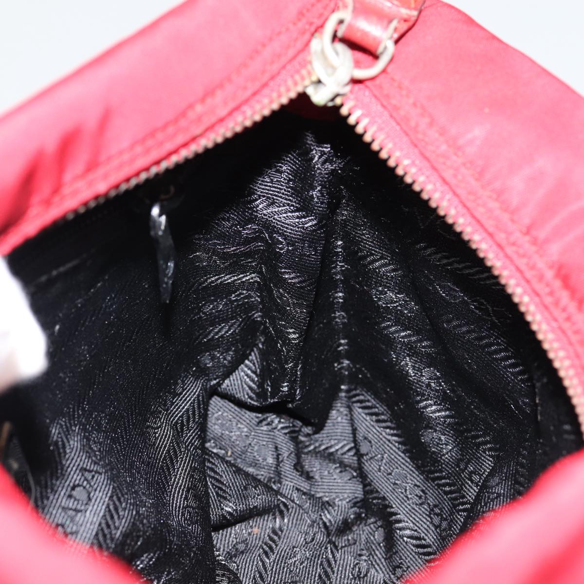 Prada Tessuto Red Synthetic Clutch Bag (Pre-Owned)