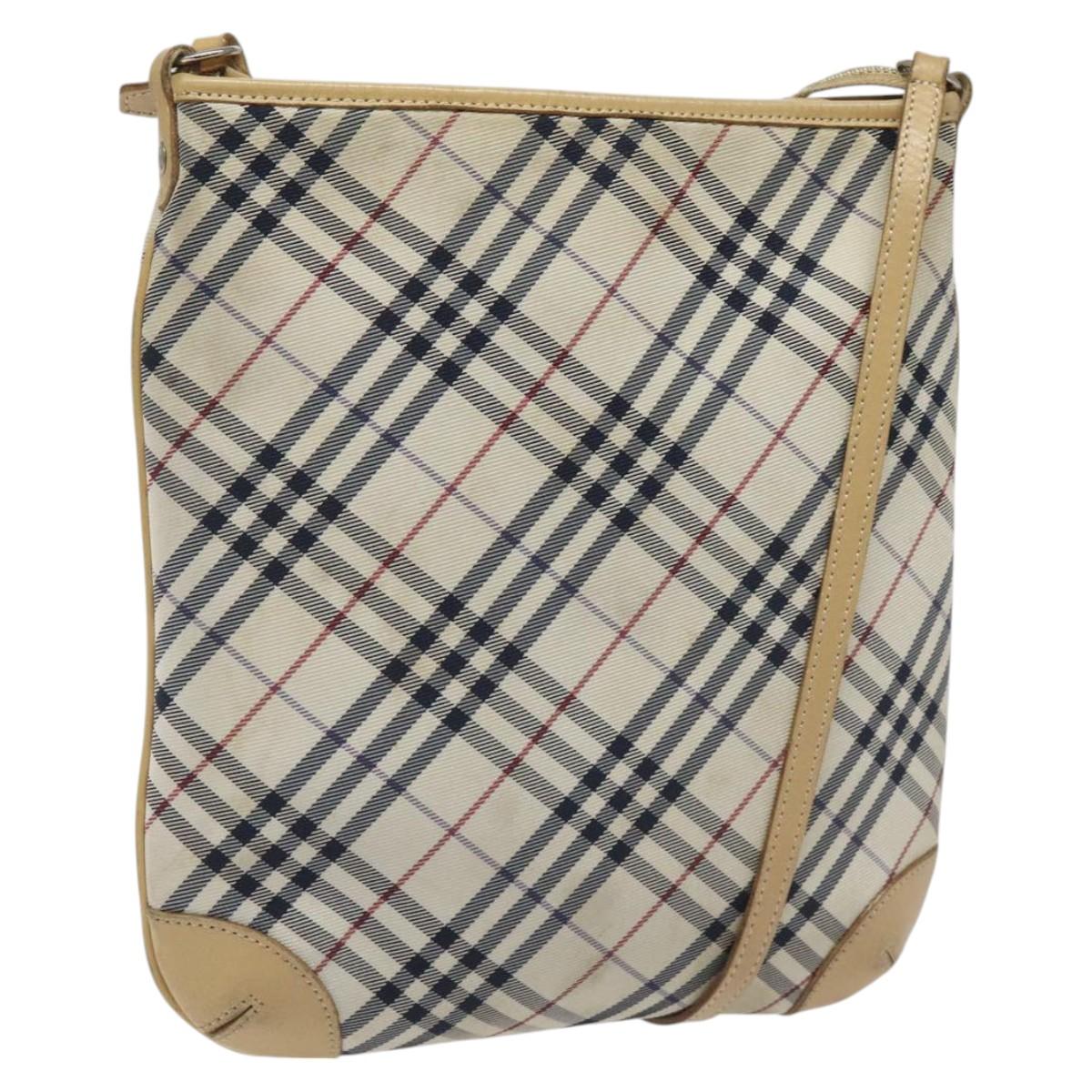 Burberry Nova Check Beige Synthetic Shoulder Bag (Pre-Owned)