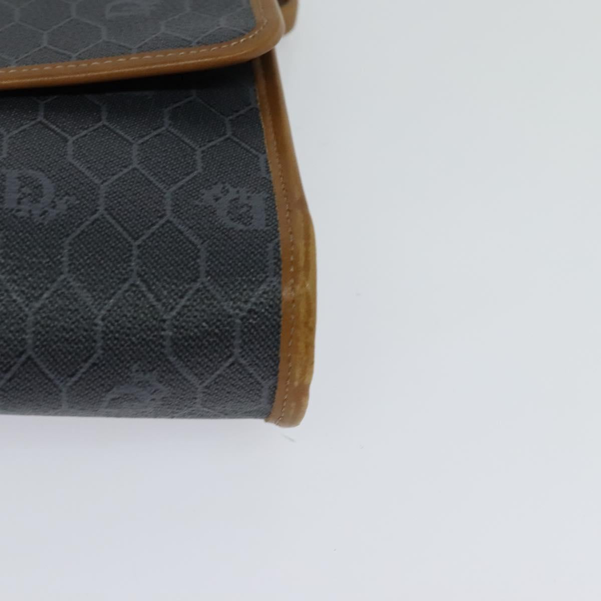 Dior Honeycomb Black Canvas Shoulder Bag (Pre-Owned)