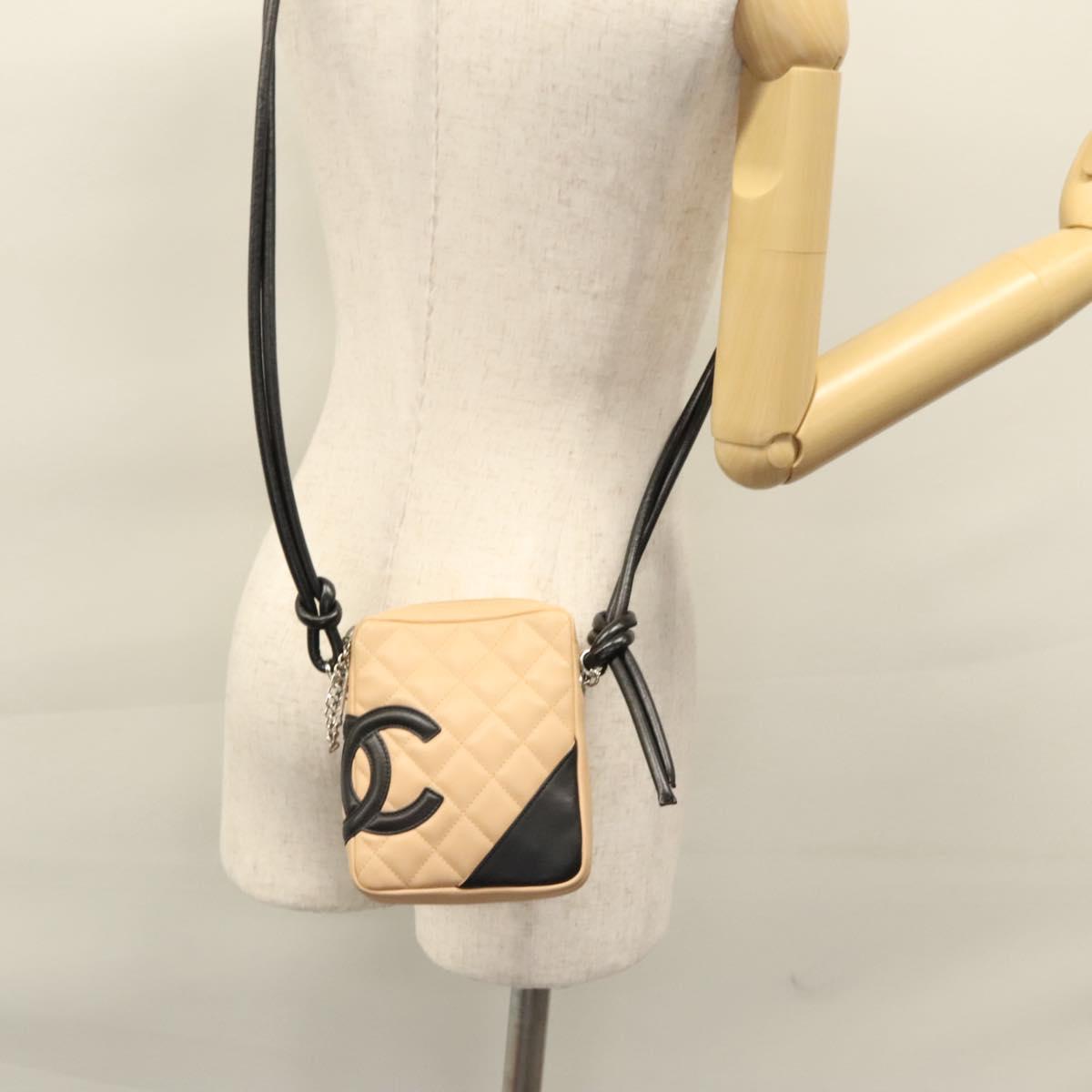 Chanel Cambon Line Beige Leather Shoulder Bag (Pre-Owned)