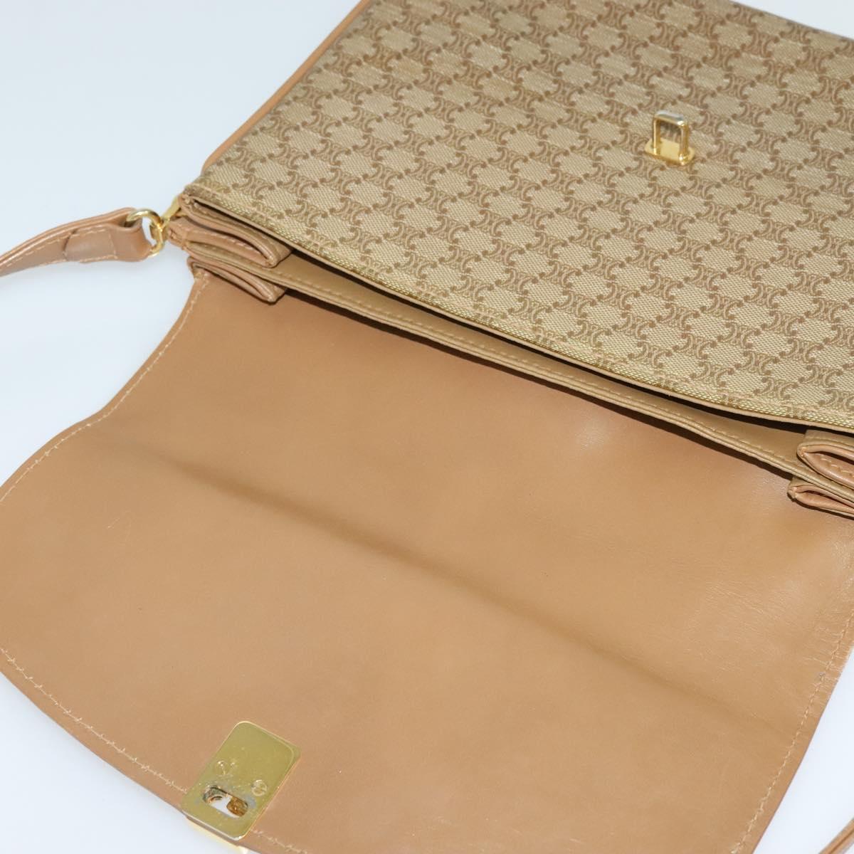 Céline Macadam Beige Canvas Shoulder Bag (Pre-Owned)