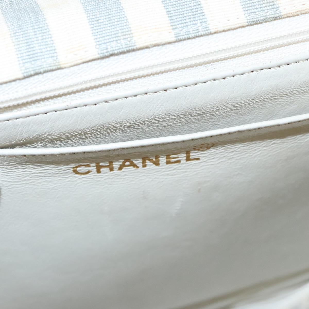 Chanel Cc Grey Canvas Shoulder Bag (Pre-Owned)