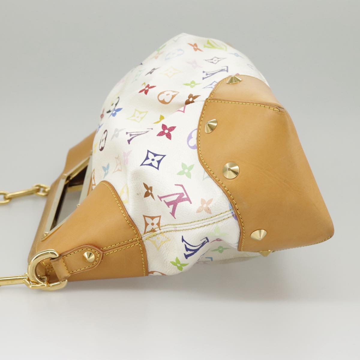 Louis Vuitton Judy White Canvas Shoulder Bag (Pre-Owned)