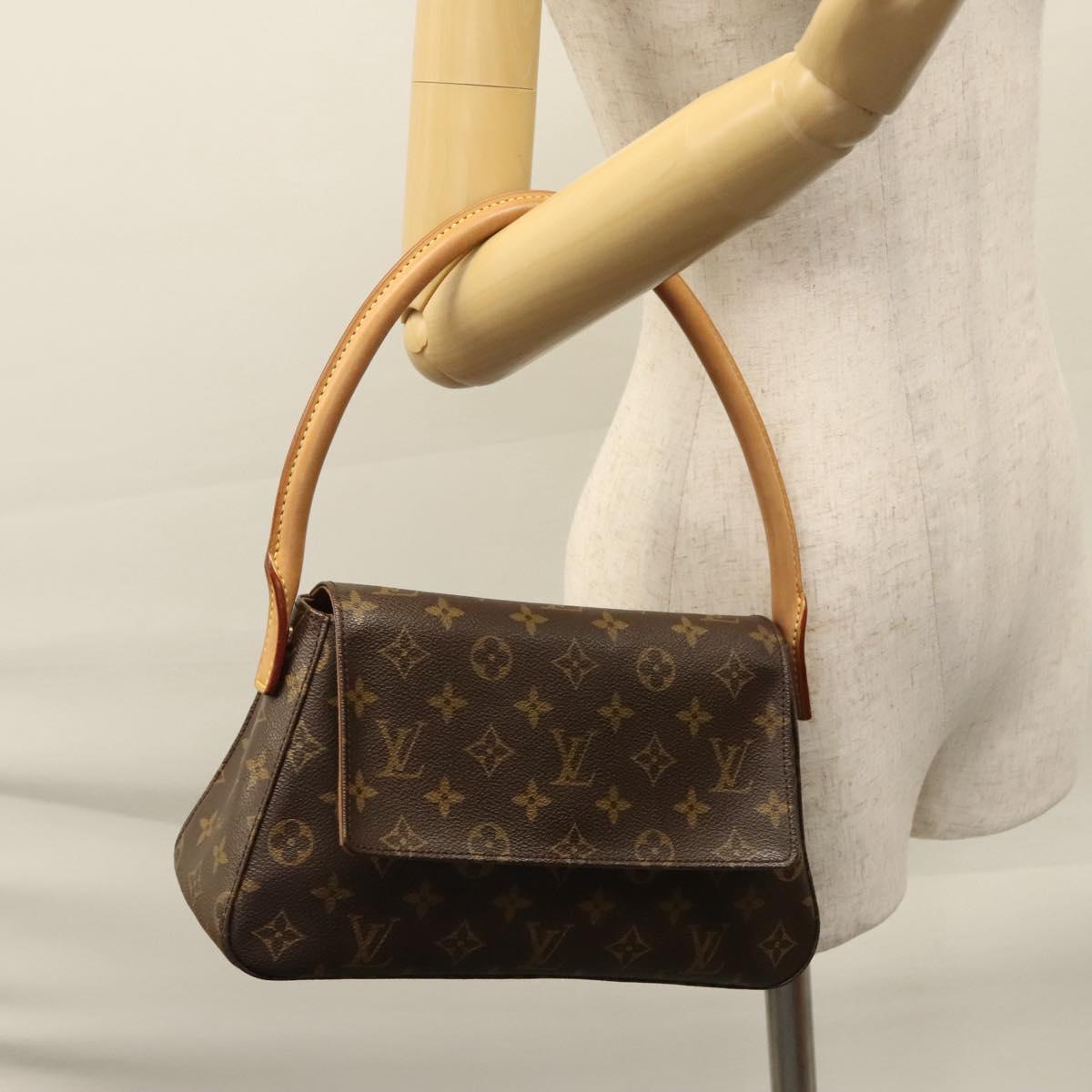 Louis Vuitton Mini Looping Brown Canvas Shoulder Bag (Pre-Owned)